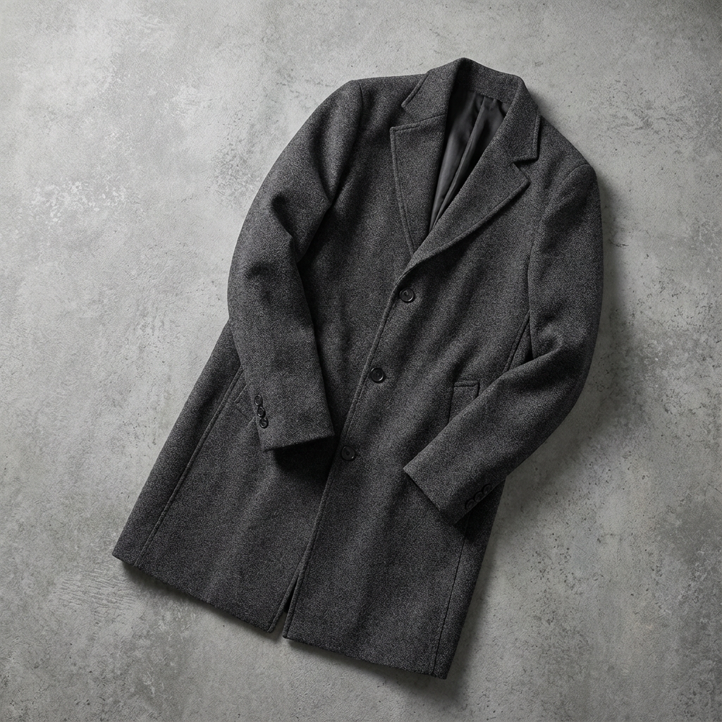 Men's Wool Overcoat - Classic Fall Winter Coat