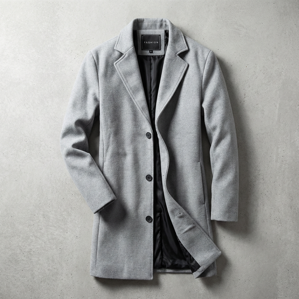 Men's Wool Overcoat - Classic Fall Winter Coat