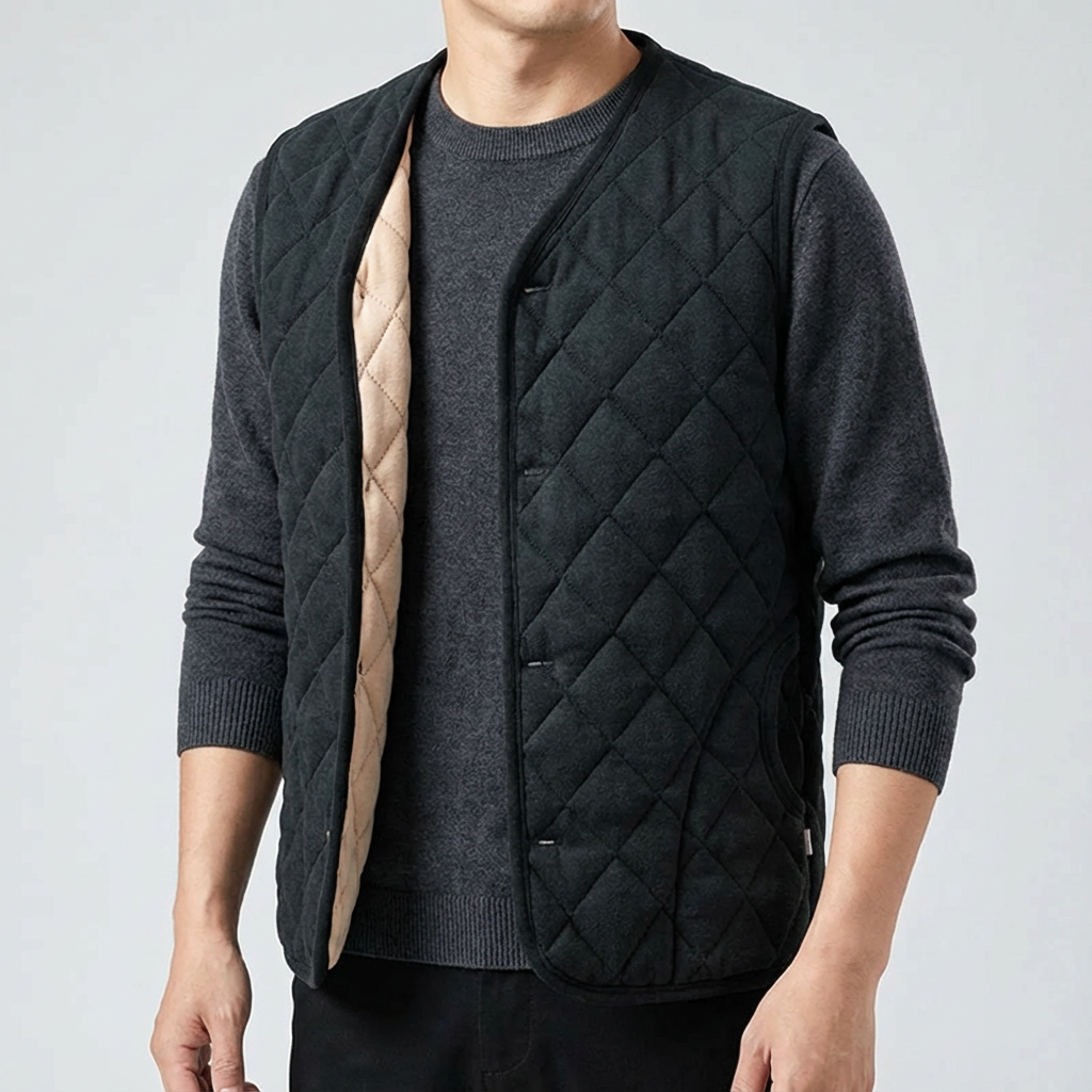 Men's Quilted Vest - Lightweight Insulated Casual Outerwear