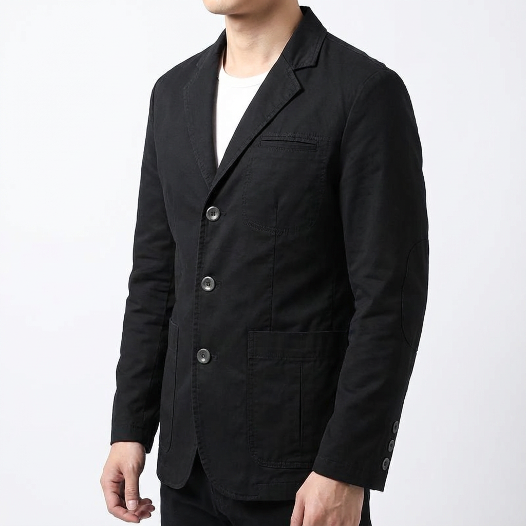 Men's Wool Blazer - Classic Casual Tailored Jacket