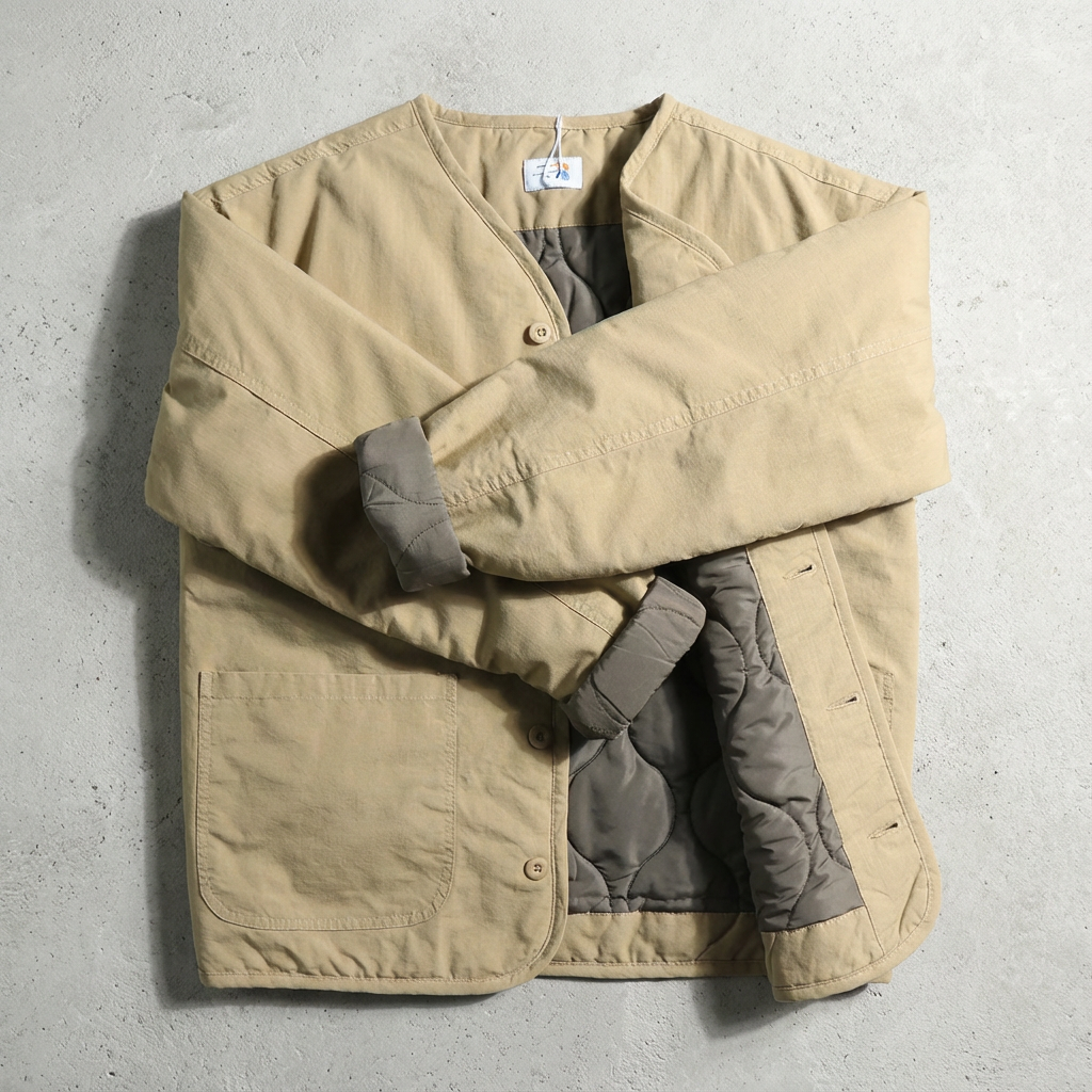 Men's Quilted Cotton Coat - Lightweight Fall Outerwear