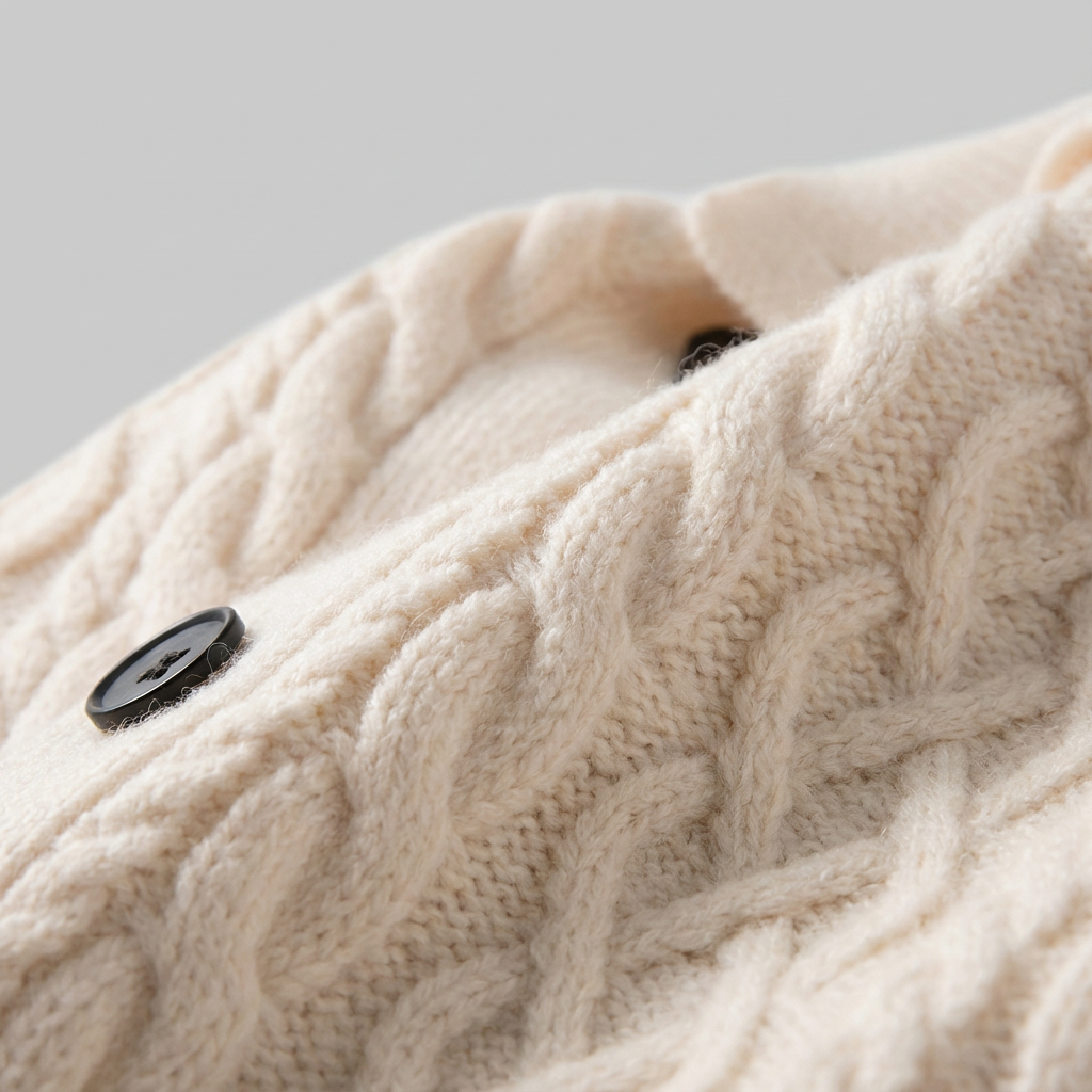 Men's Merino Wool Cardigan - Knit Button Front Sweater