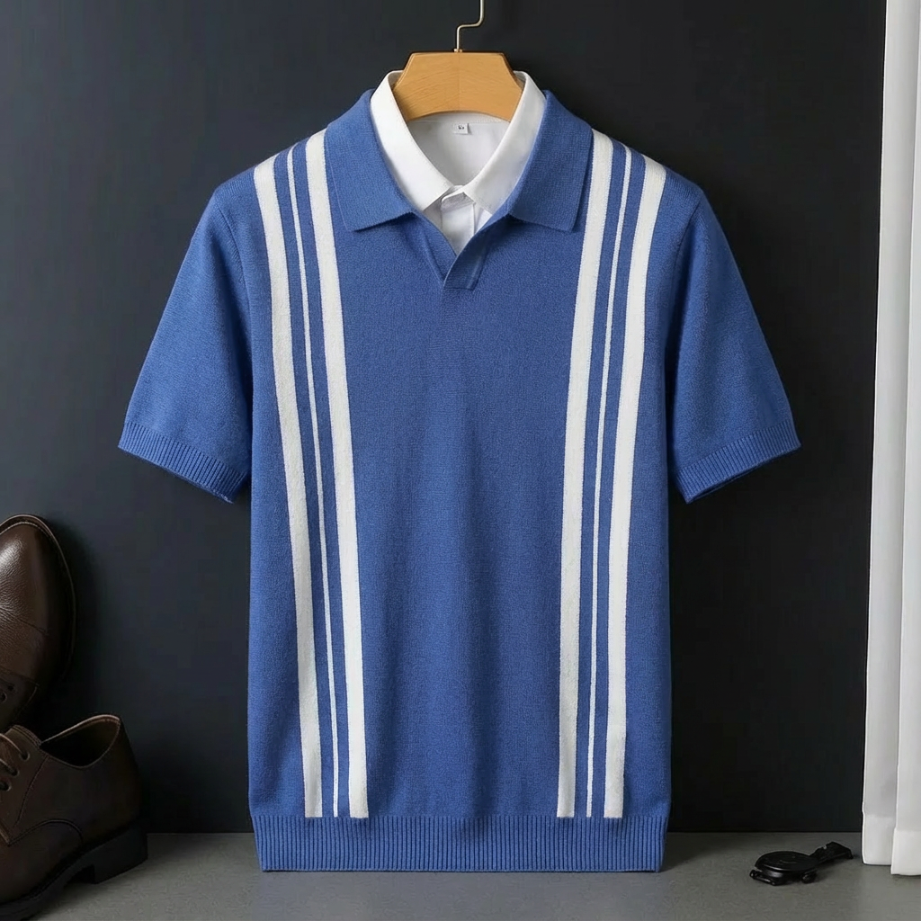 Men's Cotton Polo Shirt - Short Sleeve Casual Top