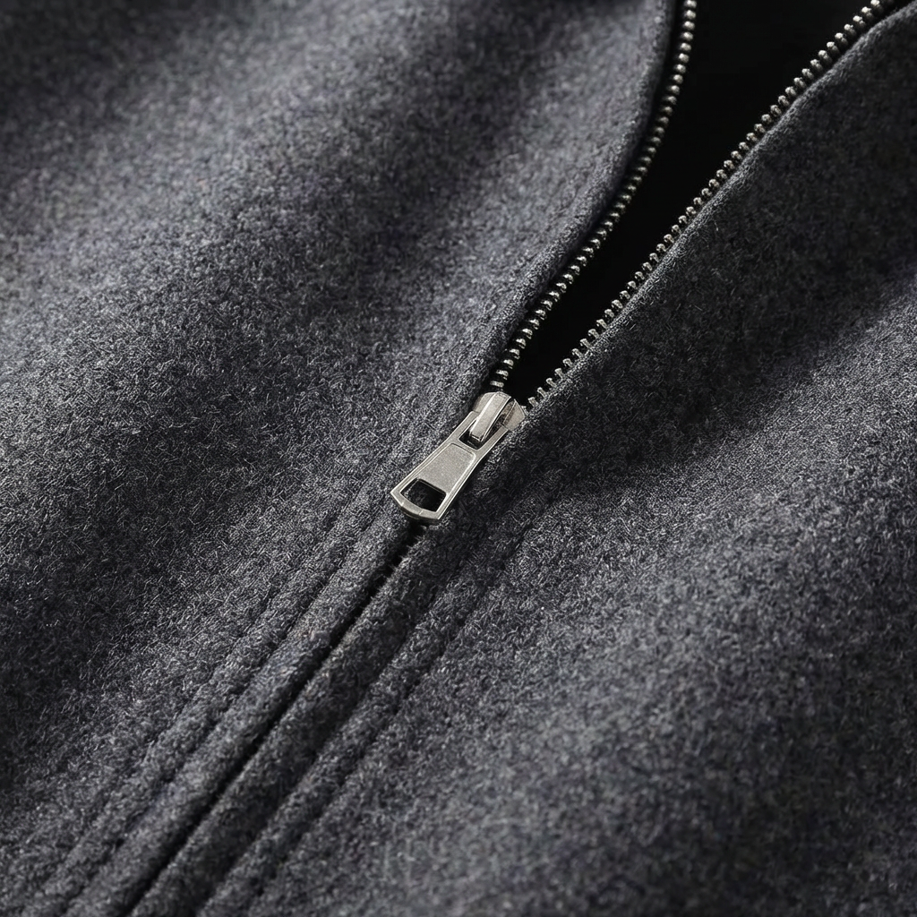 Men's Wool Moto Jacket - Classic Casual Outerwear