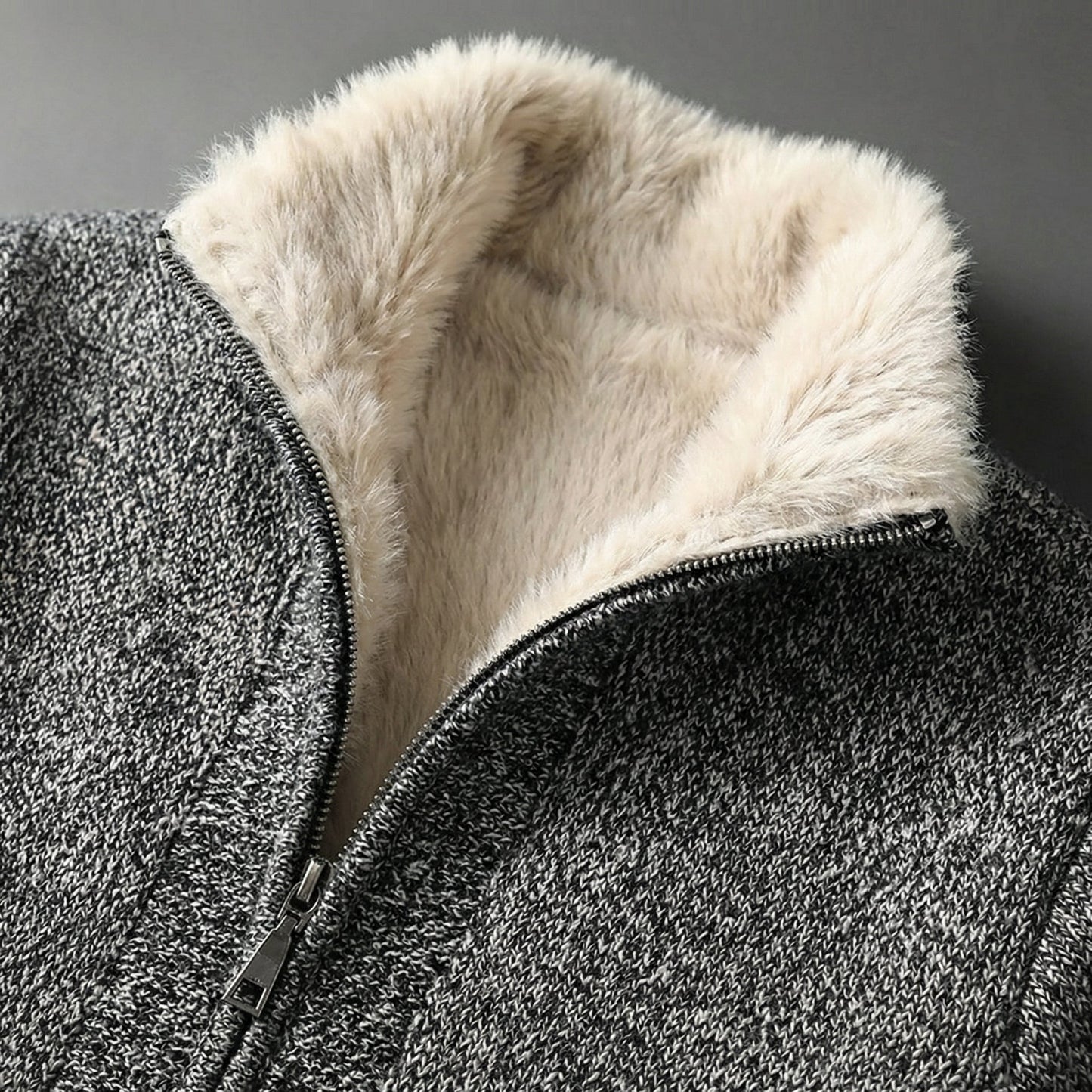 Men's Fleece Cardigan - Warm Casual Button Front Sweater