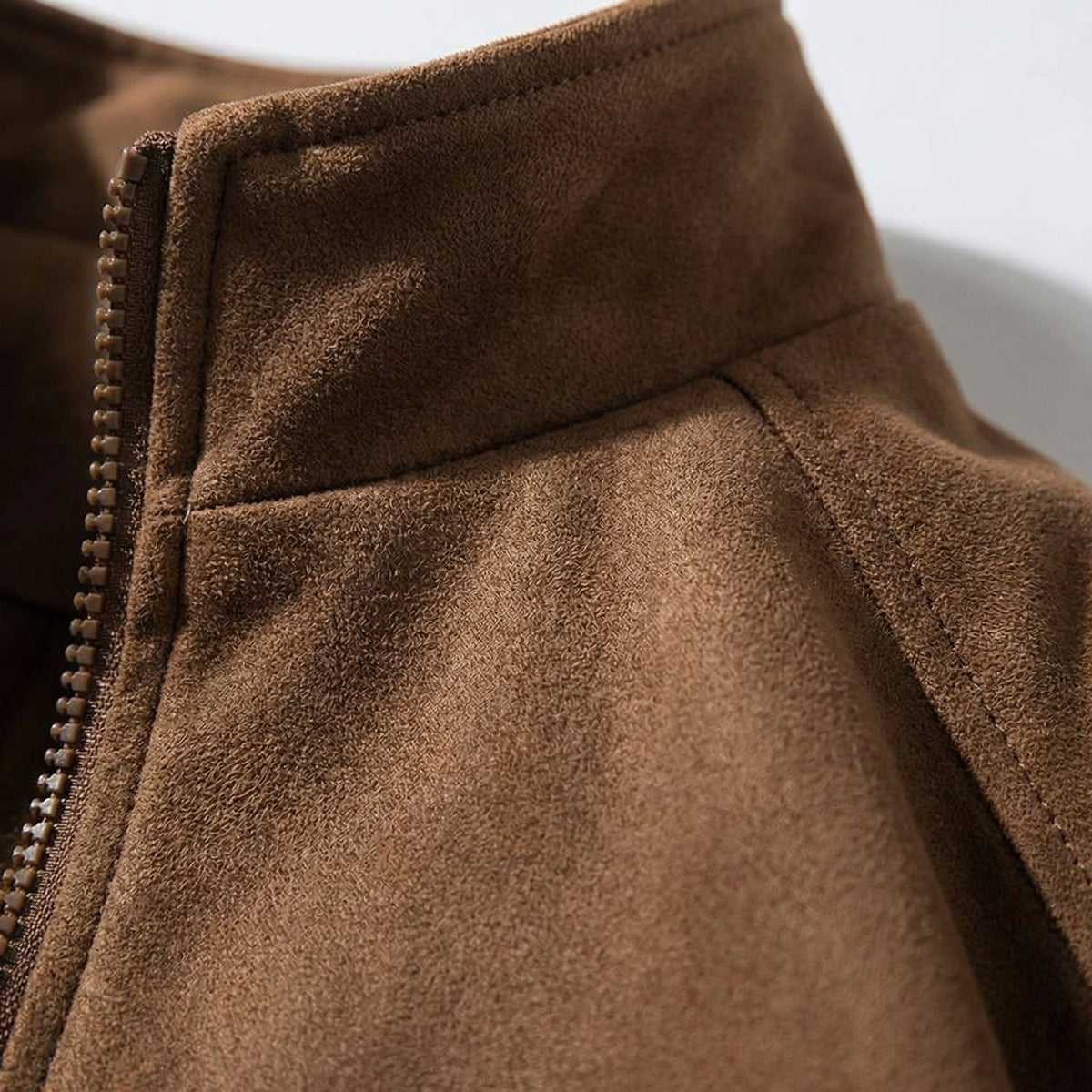 Men's Faux Suede Jacket - Casual Lightweight Outerwear