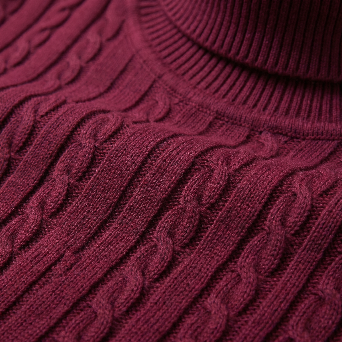 Men's High Neck Sweater - Warm Knit Fall Pullover