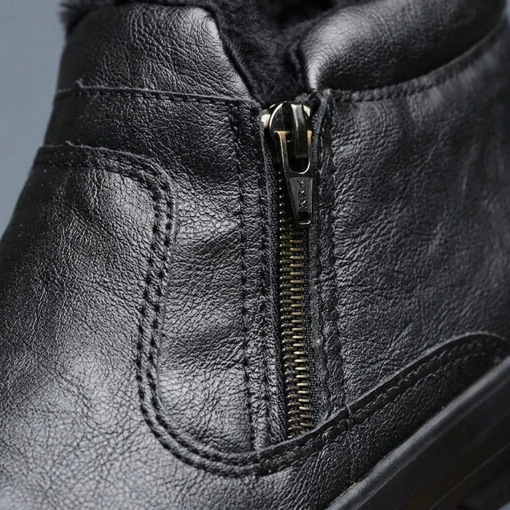 Men's Leather High Top Boots - Casual Lace Up Boots
