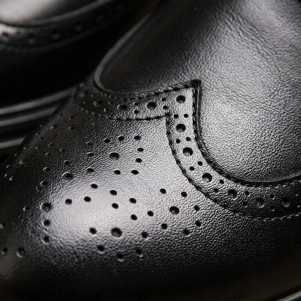 Men's Leather Brogue Shoes - Classic Dress Shoes