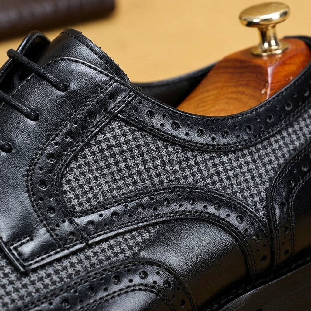 Men's Leather Oxford Shoes - Classic Dress Shoes