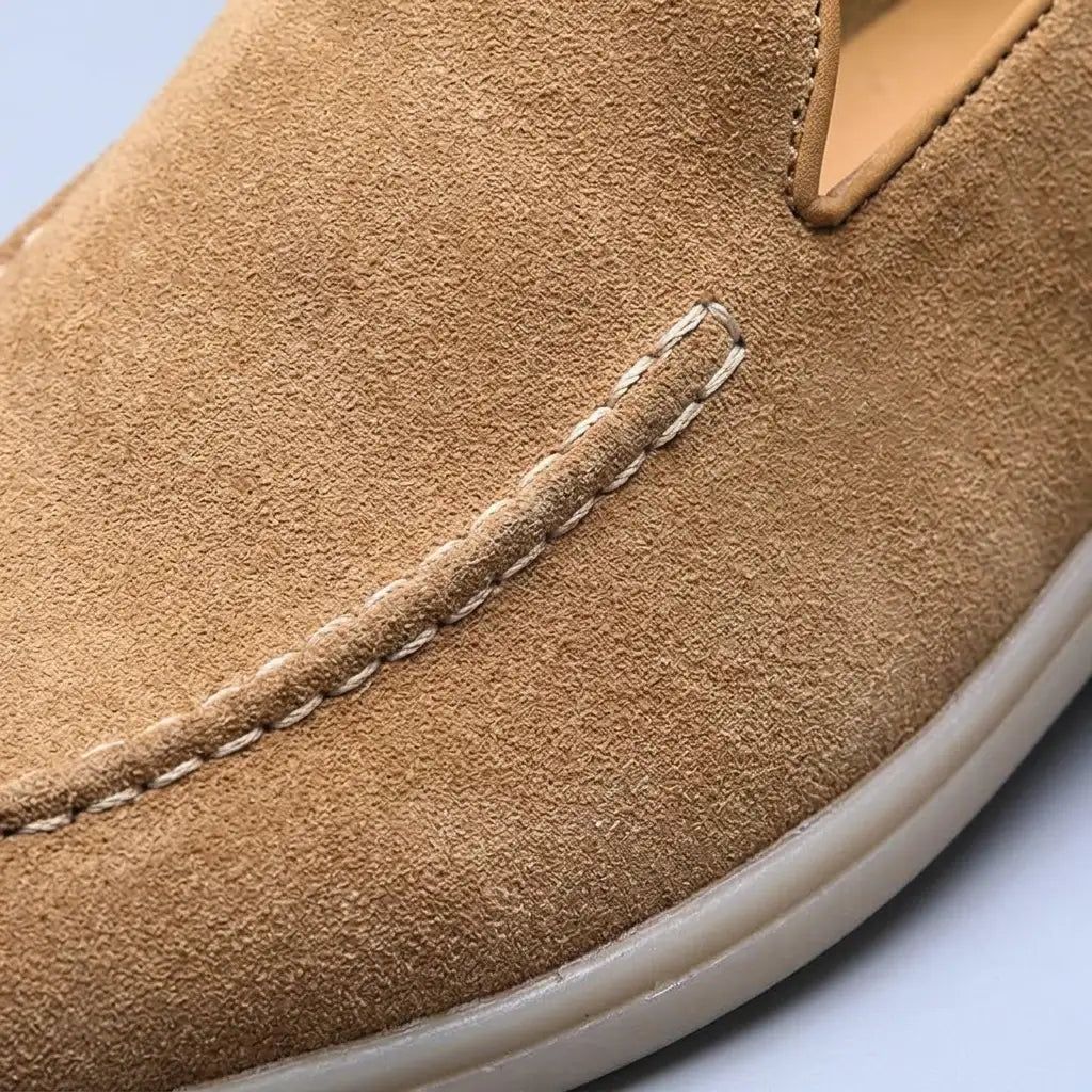 Men's Suede Loafers - Classic Slip On Casual Shoes