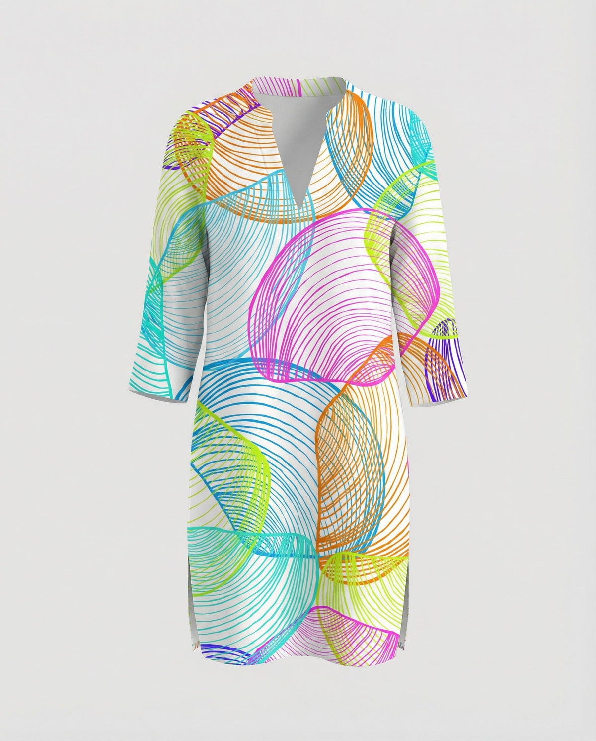 Maerinna | Maritime Print Beach Blouse Dress Women Summer Style