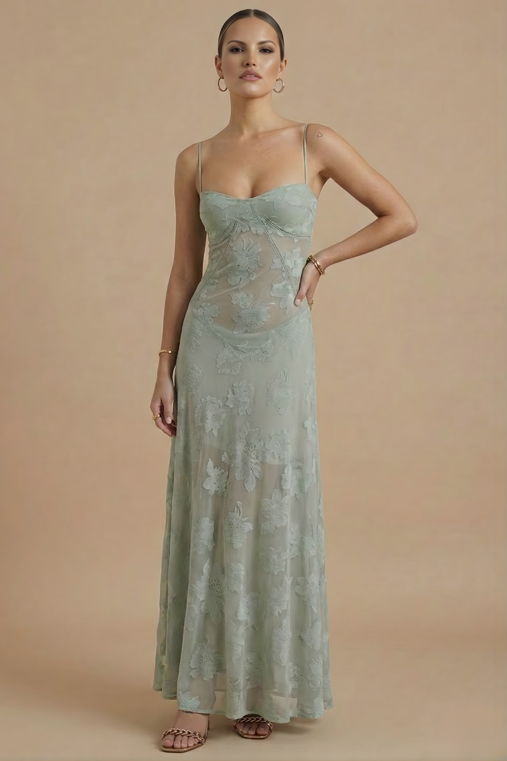 Laura | Fitted Waist Occasion Dress with Elegant Flattering Style