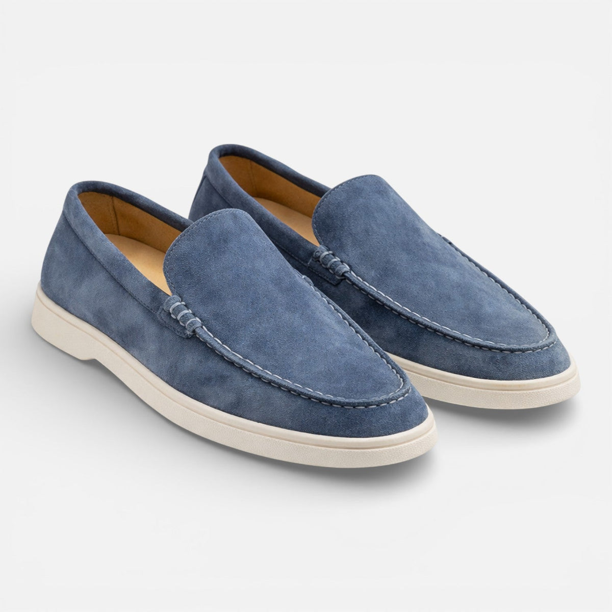 Men's Suede Loafers - Slip On Dress Shoes Comfortable Fit