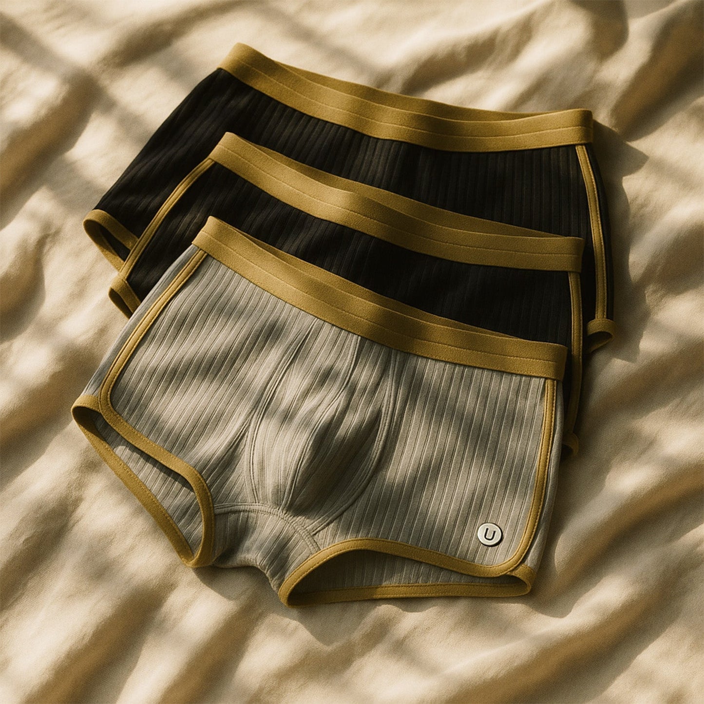 Men’s Organic Cotton Boxer Briefs – Soft Stretch Underwear Set