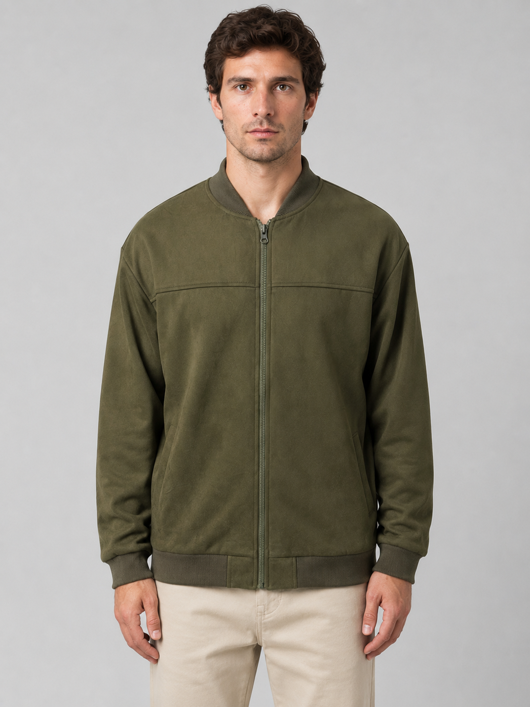 Men's Bomber Jacket - Zip Up Regular Fit