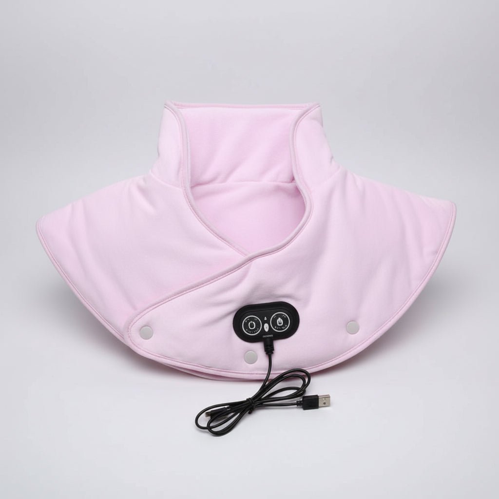Neck & Shoulder Heating Pad | 3 Heat Levels, Vibration Massage, Carbon Fiber Heat & Auto Shutoff