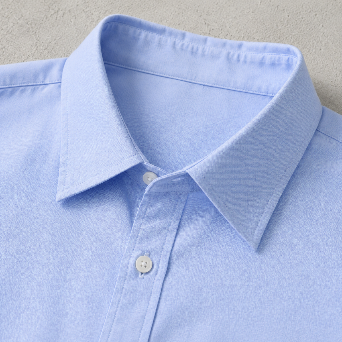 Men's Light Blue Shirt - Short Sleeve Casual Button Down