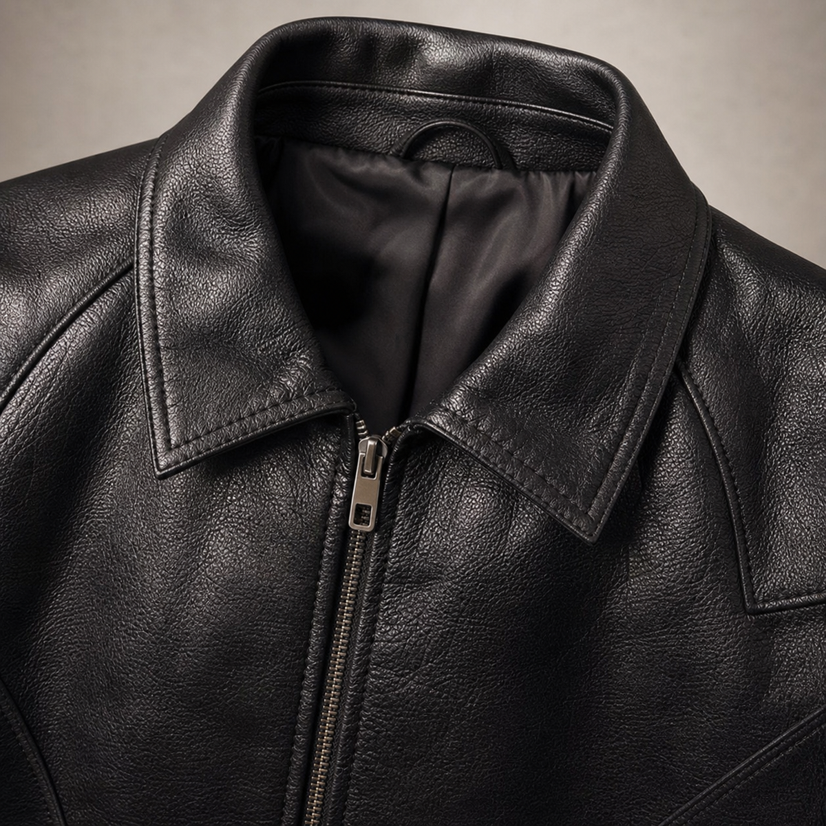 Men's Faux Leather Jacket - Slim Fit Casual Motorcycle Style