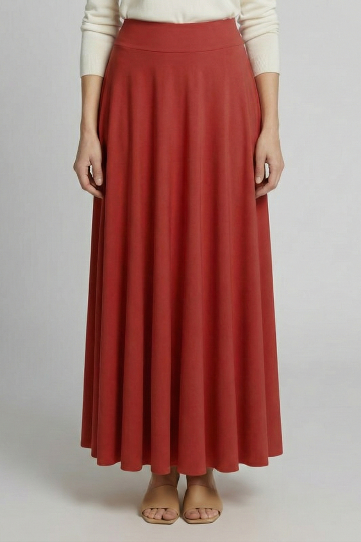 Solenne | Stylish Long High Waist Maxi Skirt for Women Fashion