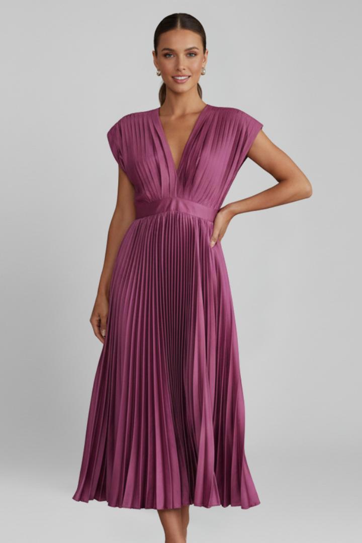 Paevora | Modern Pleated Evening Dress Women Fashion