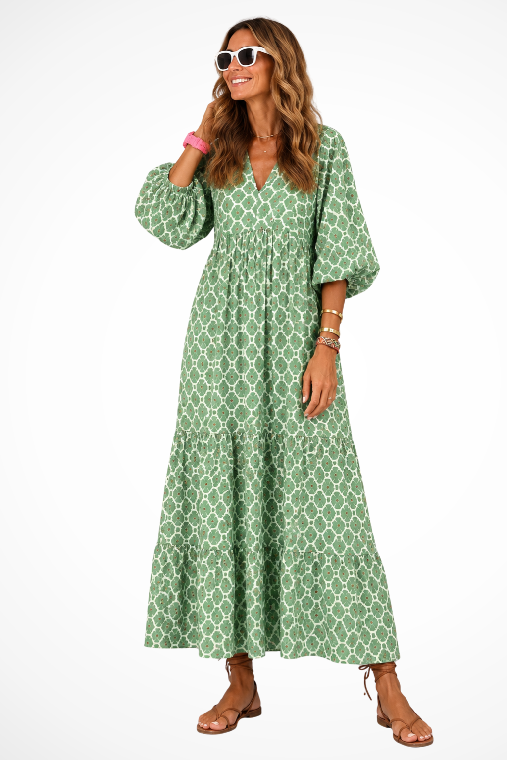 Women's Lightweight Boho Maxi Dress | Elegant Tiered Summer Gown 5