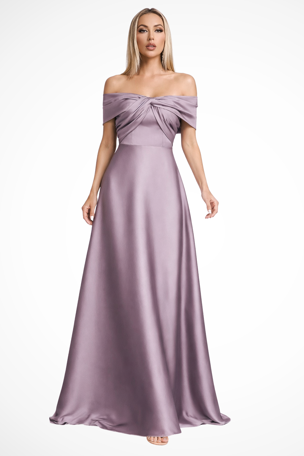 Women's Satin Maxi Dress | Elegant Off-Shoulder Formal Gown for Special Occasions 10