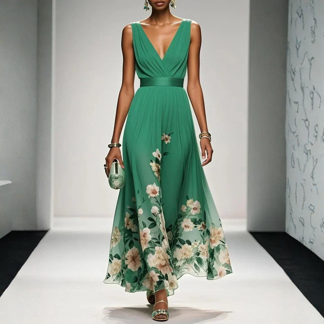 Olymira | Floral Evening Maxi Dress Women with Elegant Style