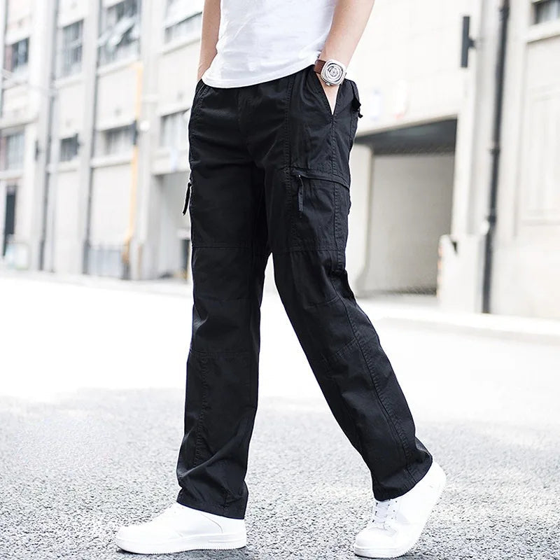 Men's Cargo Pants - Relaxed Fit Multi Pocket Trousers