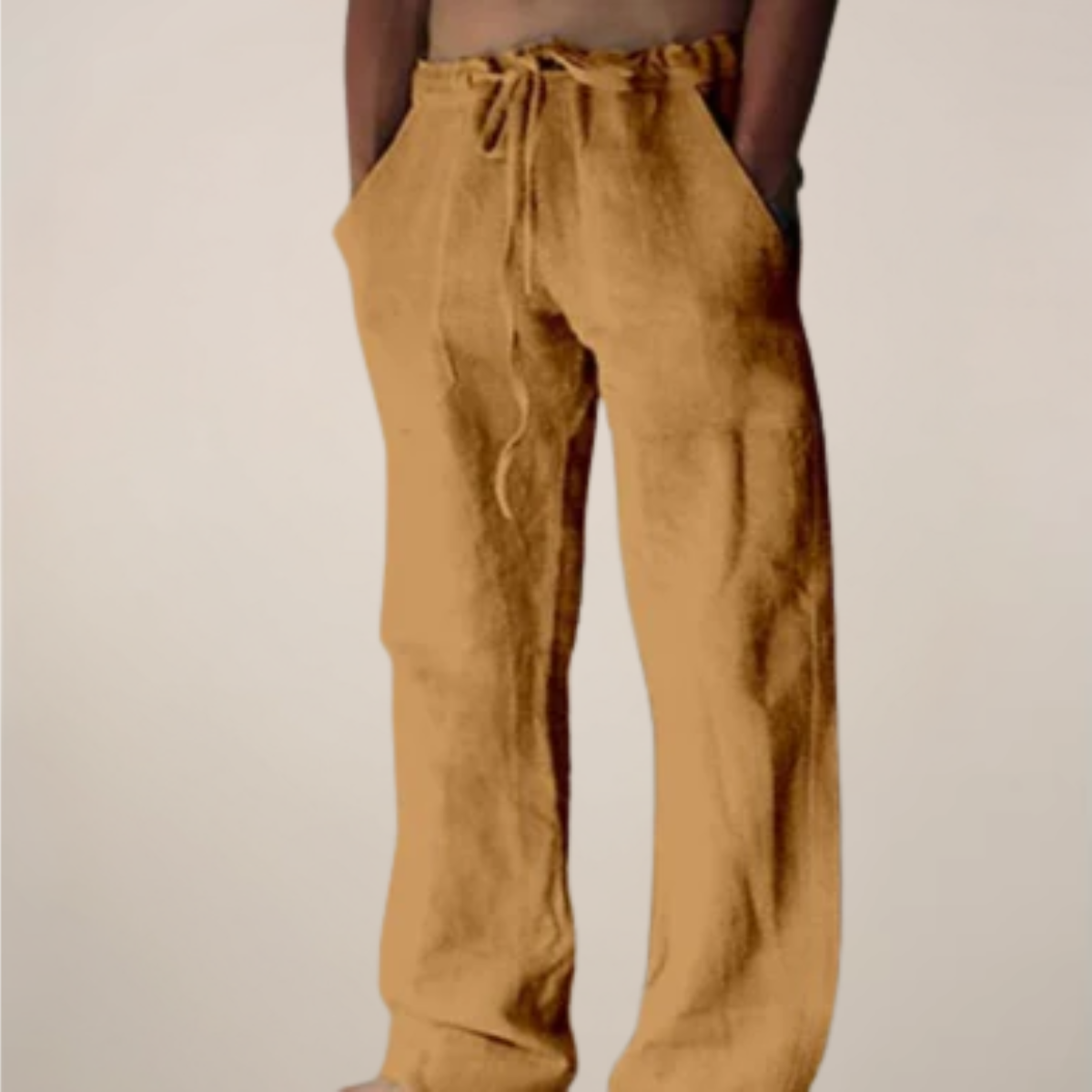 Cornelius | Men's Linen Wide-Leg Trousers with Drawstring Waist