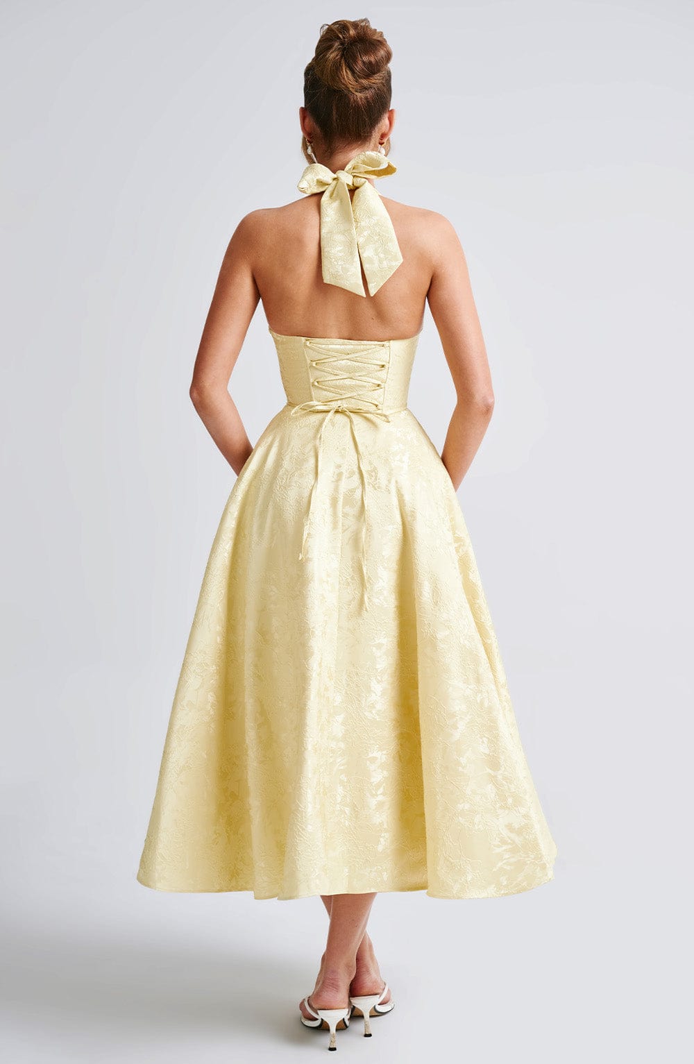 Sylvenna | Halter Midi Occasion Dress Women Fashion Style