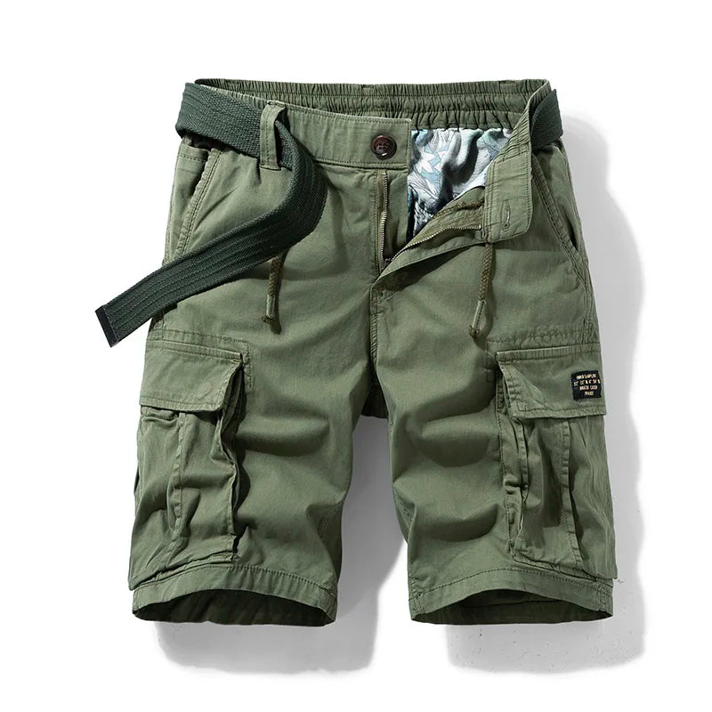 Fabian | Men's Denim High-Waist Tactical Multi-Pocket Cargo Shorts