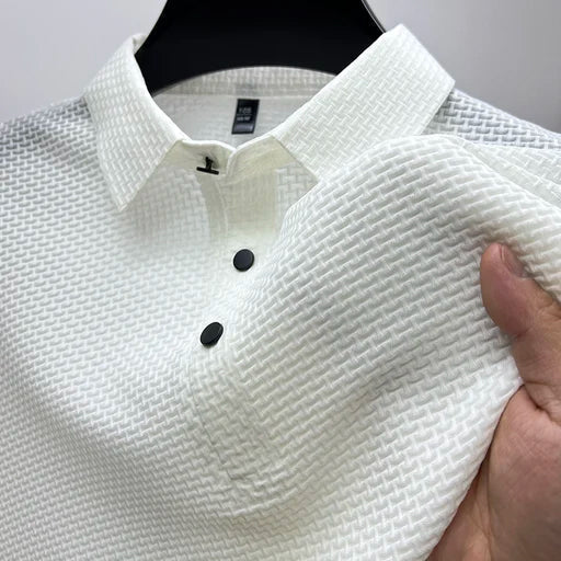 Giancarlo | Men's Denim High-Waist Textured Shirt