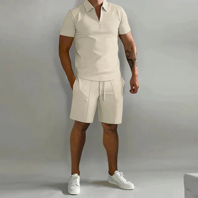 Justin | Men's Polo & Shorts Coordinated Summer Set — Two-Piece Set