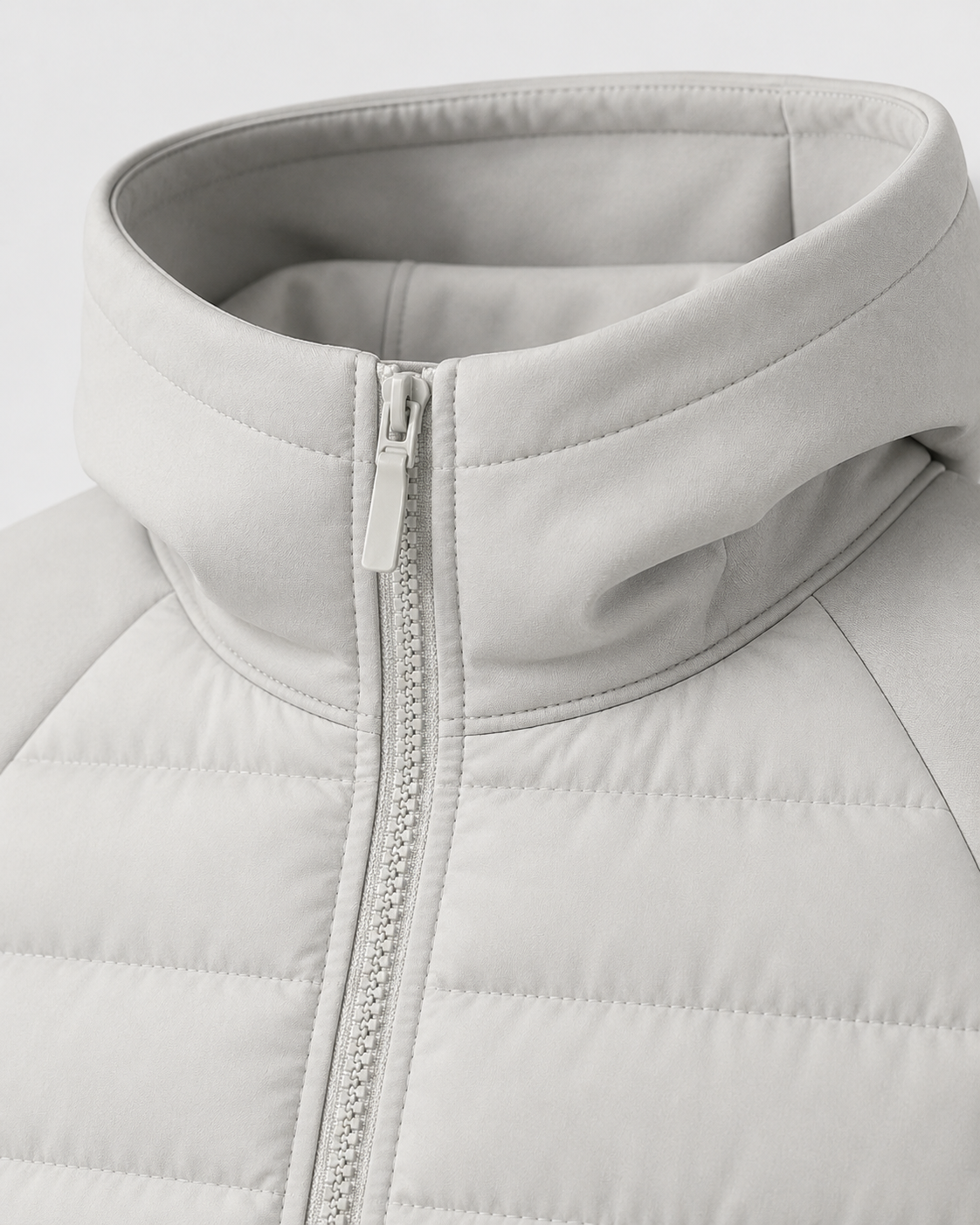 Men's Quilted Jacket - Hybrid Hooded Design