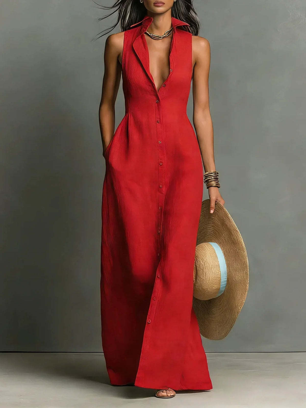Nirasia | Sleeveless Wedding Guest Dress Women Elegant Style