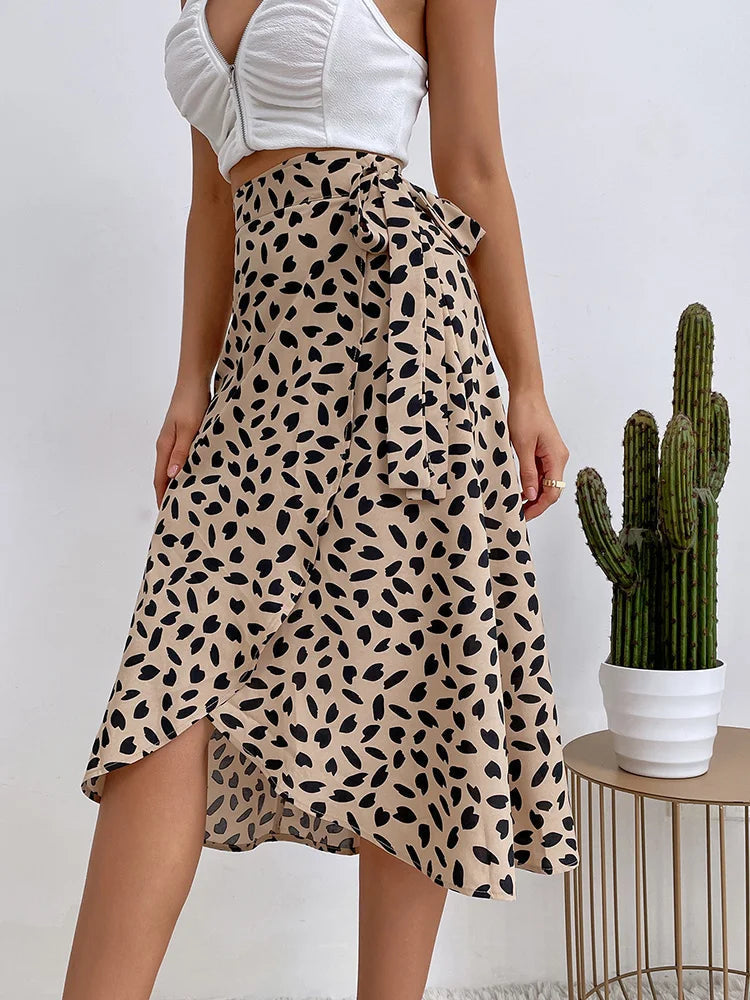 Renata | Women's Maxi Wrap Tie Printed Skirt Boho Summer Style