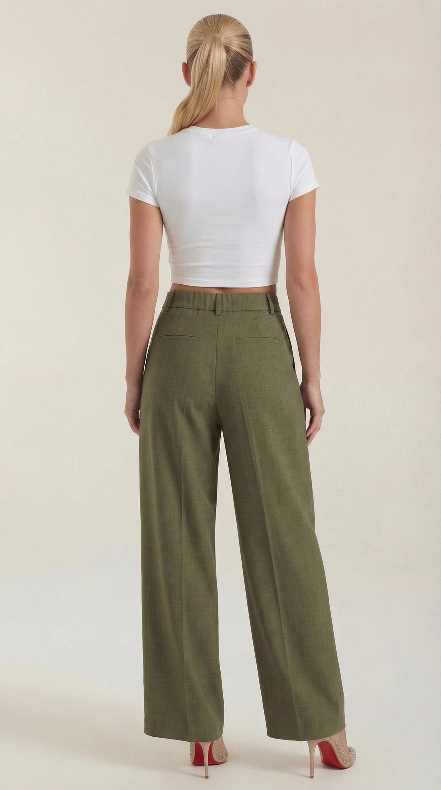 Novagen | Trendy Pleated High-Rise Wide Leg Trousers for Women