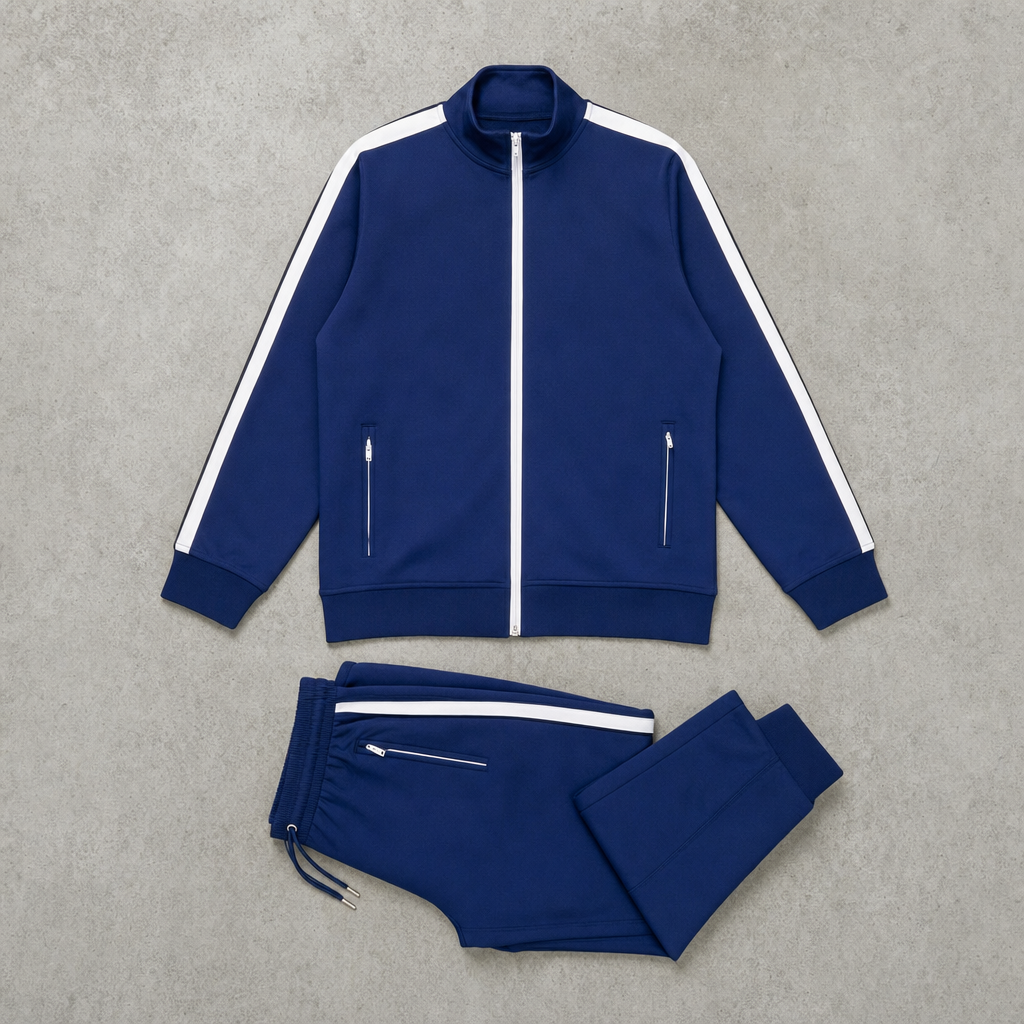 Men's Full Zip Track Set - Casual Jacket and Pants