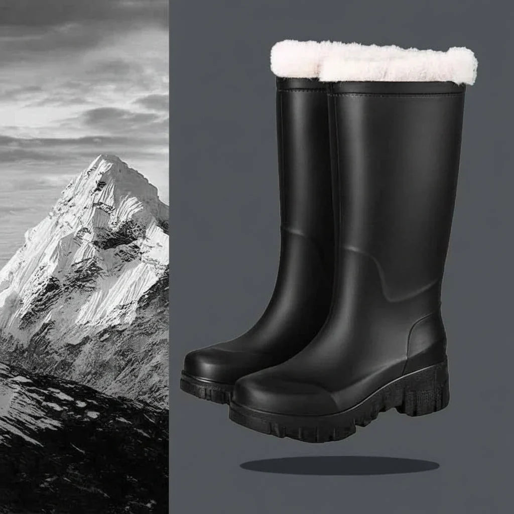 Women's Waterproof Snow Boots Fur-Lined Lug Sole