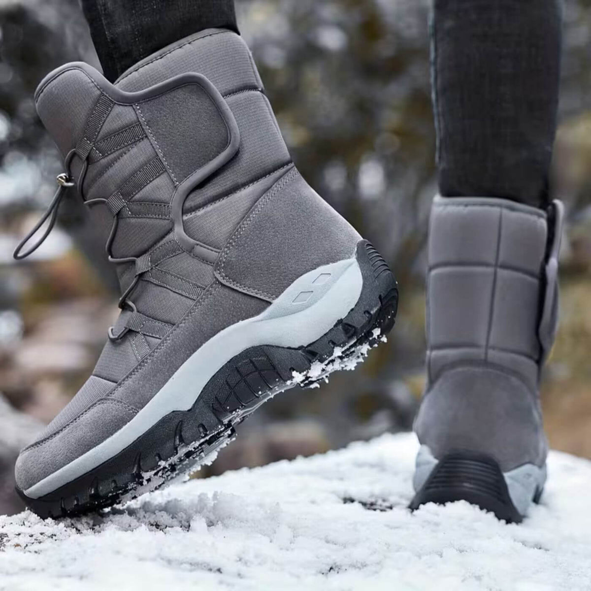 Women's Snow Boots Waterproof Lace-Up Winter