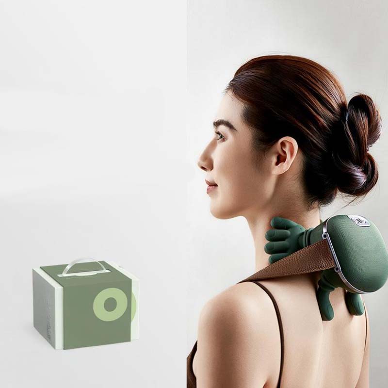 Cordless Neck and Shoulder Massager with Heat | 3 Intensity Levels | Rechargeable Shiatsu Massage for Home & Office