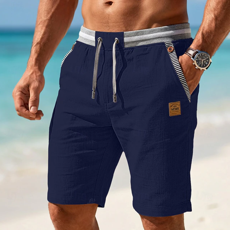 Textured Drawstring Shorts – Relaxed Summer Beach Style