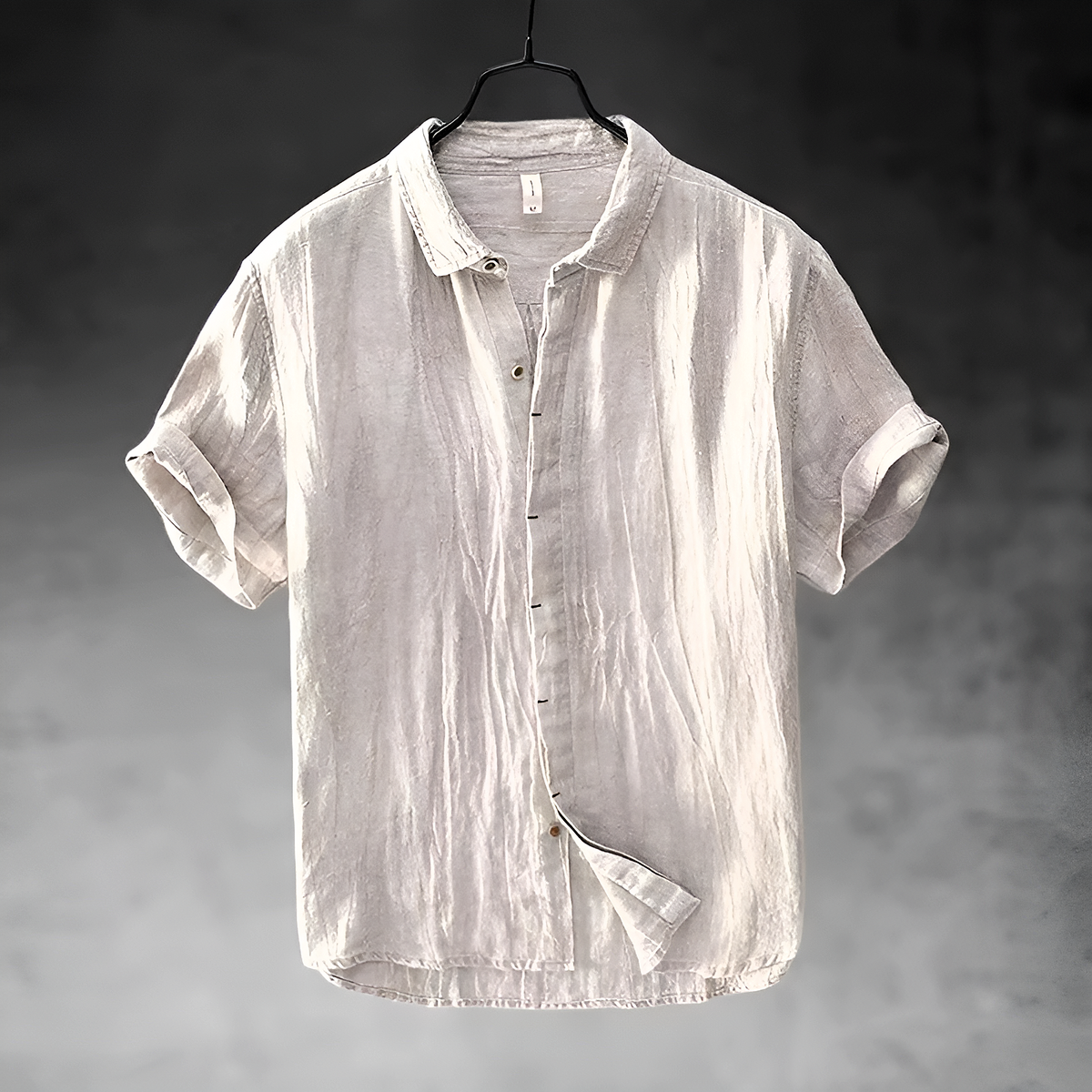 Ulysses | Men's Denim High-Waist Casual Short Sleeve Shirt with Button Front