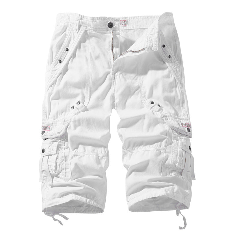 Utility Cargo Shorts with Adjustable Belt and Functional Flap Pockets