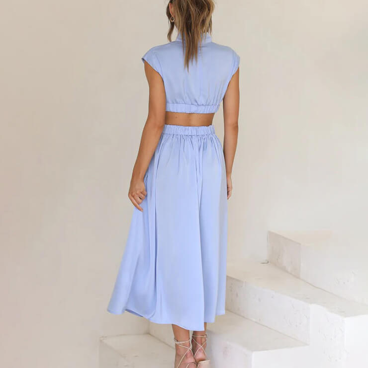 Waverie | Halter Neck Dress Women with Elegant Summer Fashion