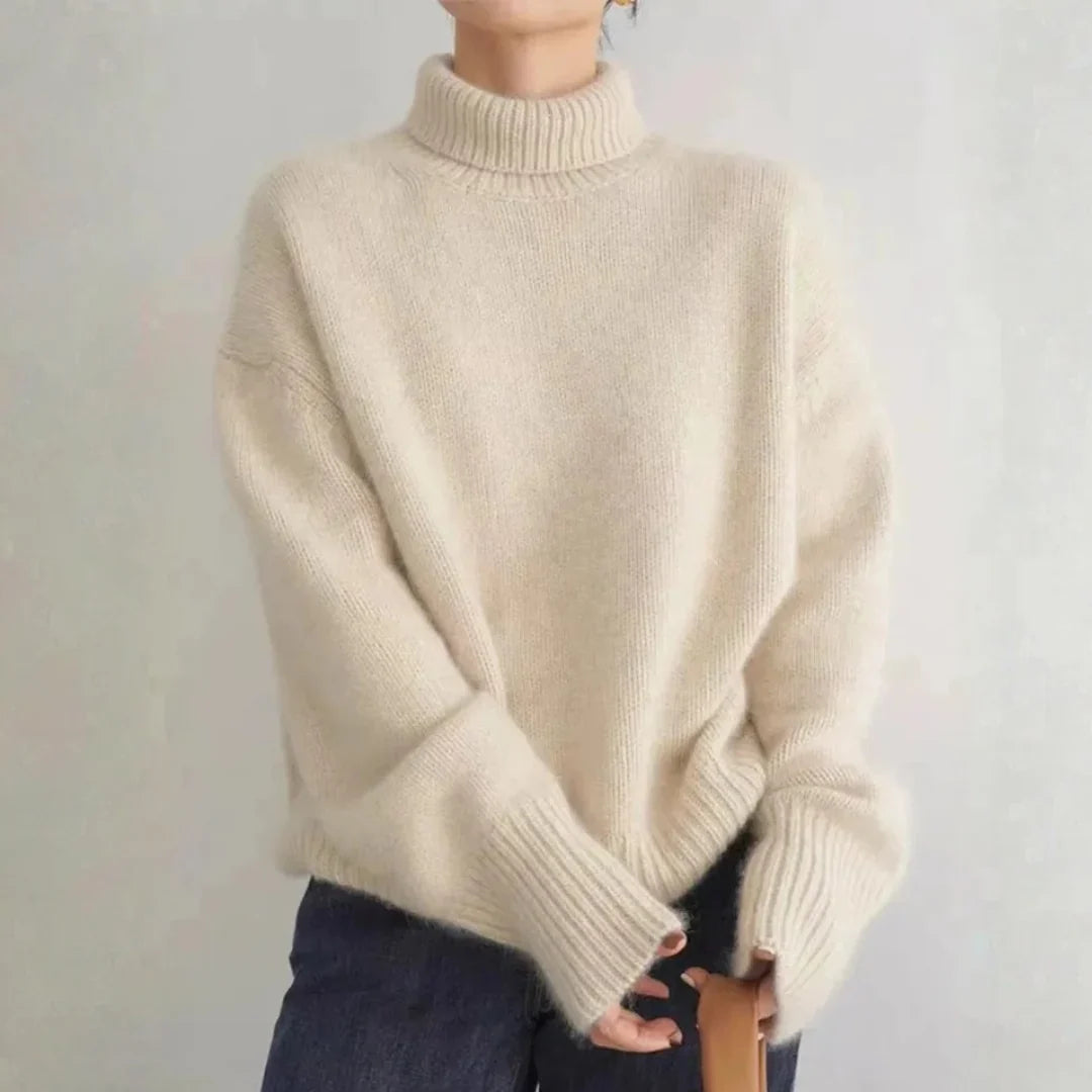 Women's Turtleneck Sweater – Classic Knit Design