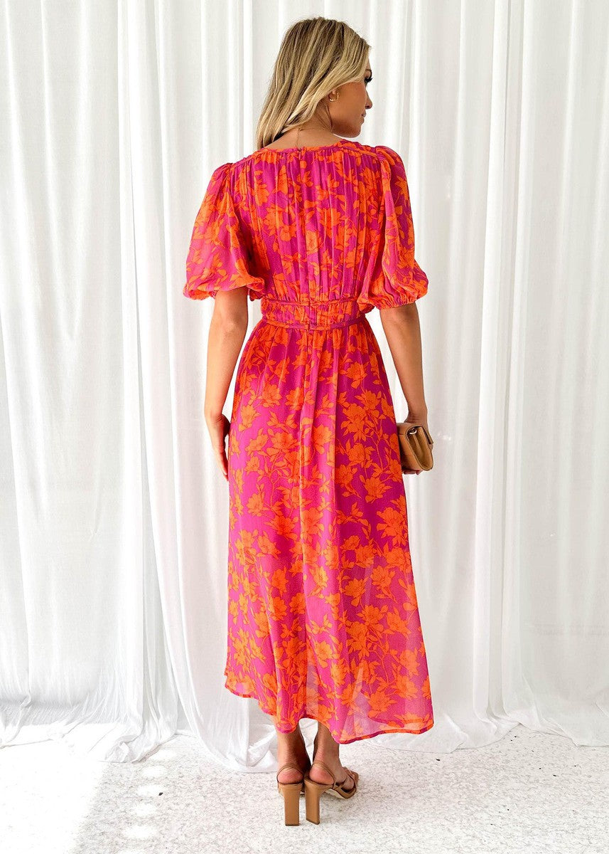 Rosavellee | Floral Evening Maxi Dress Women Fashion Style
