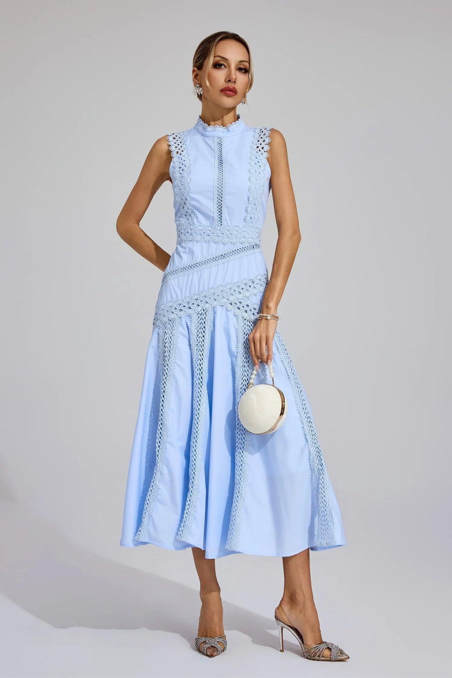 Nivara | Stunning Summer Flowy Midi Wedding Guest Dress for Weddings & Garden Parties