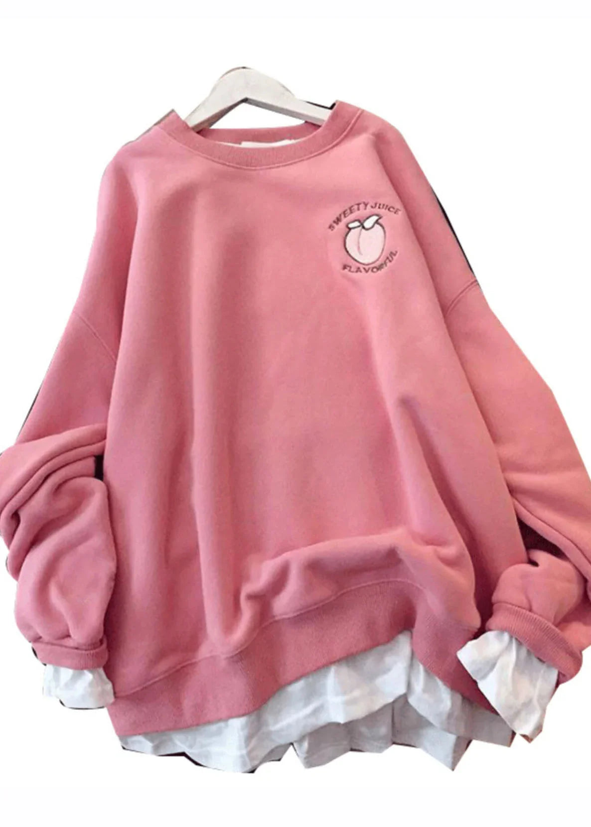 Women's Patchwork Sweatshirt – Crewneck Layered Print